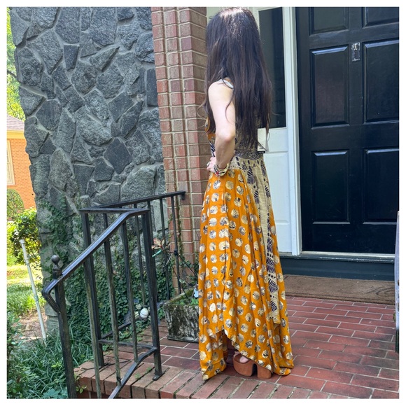 34 Beautiful Silk Blend One of a Kind Sleeveless Maxi Dress - Picture 8 of 8